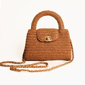 CHANEL Raffia Mini Shopping Bag NWT